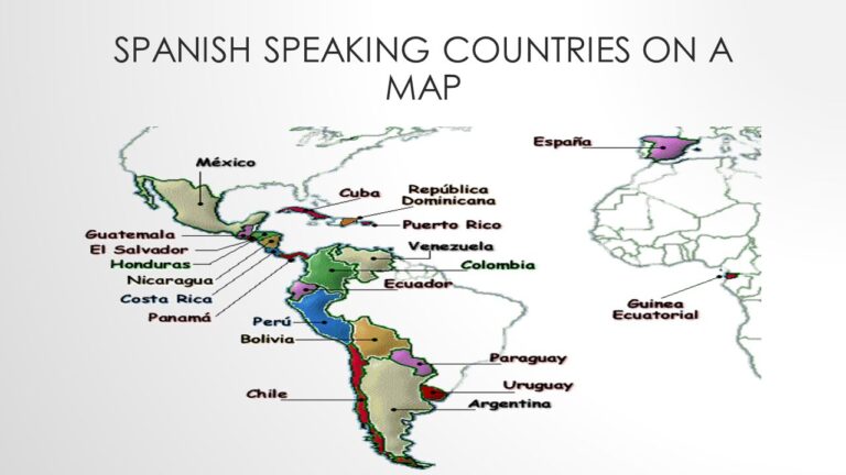 Spanish Speaking countries on a map - Montgomery Municipal Cable ...